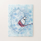 KiniArt Sleepy Westie Winterland Legpuzzel (Verticaal)