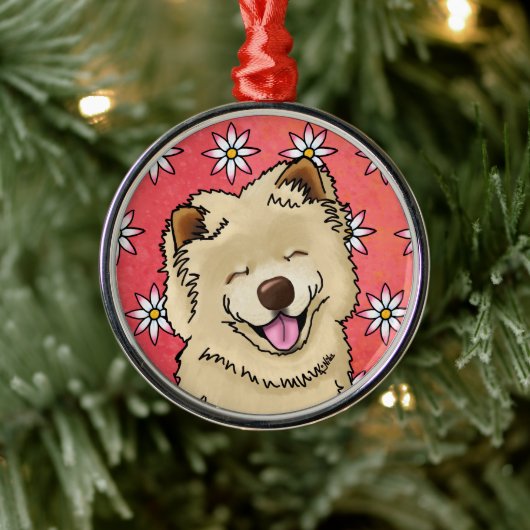 KiniArt Smiling Chow Metal Ornament (Boom)