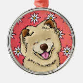 KiniArt Smiling Chow Metal Ornament (Voorkant)