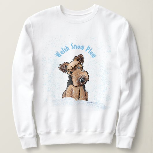 KiniArt Sneeuwwitje Welsh Terrier sweatshirt (Design voorkant)