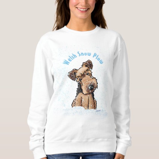 KiniArt Sneeuwwitje Welsh Terrier sweatshirt (Voorkant)