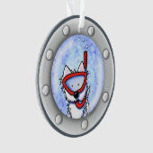 KiniArt Snorkel Westie Porthole Ornament (voorkant)
