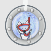 KiniArt Snorkel Westie Porthole Ornament (achterkant)
