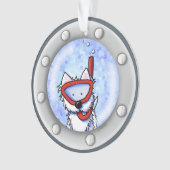 KiniArt Snorkel Westie Porthole Ornament (voorkant)