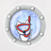 KiniArt Snorkel Westie Porthole Waterdicht Labels (Design 1)