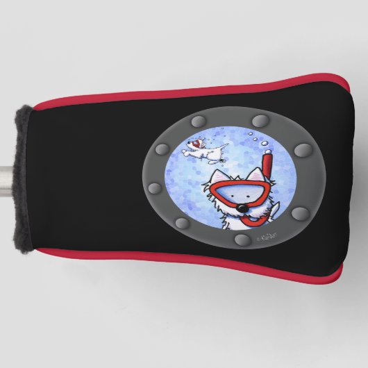 KiniArt Snorkelen Westie Terrier Golfheadcover (Voorkant)