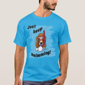KiniArt Snorkeling Basset T-shirt (Voorkant)