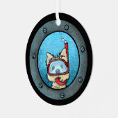 KiniArt Snorkeling Cairn Metal Ornament (Voorkant links)