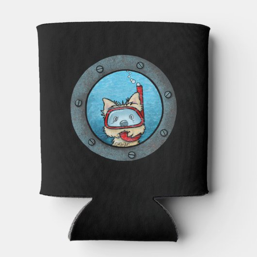 KiniArt Snorkeling Cairn Terrier Blikjeskoeler (Achterkant)