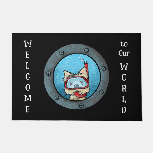 KiniArt Snorkeling Cairn Terrier Deurmat (Voorkant)