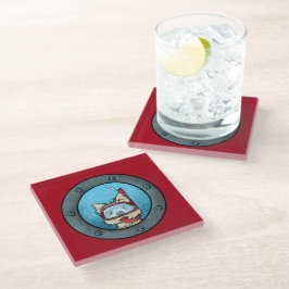 KiniArt Snorkeling Cairn Terrier Glass Onderzetter