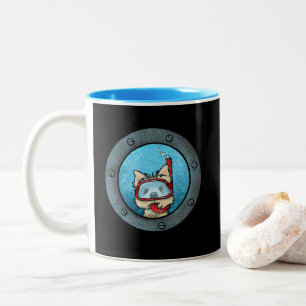 KiniArt Snorkeling Cairn Terrier Tweekleurige Koffiemok