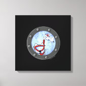 KiniArt Snorkeling Westie Terriers Porthole Canvas Afdruk (Voorkant)