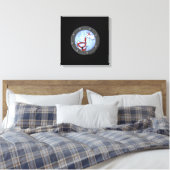 KiniArt Snorkeling Westie Terriers Porthole Canvas Afdruk (Insitu (Slaapkamer))