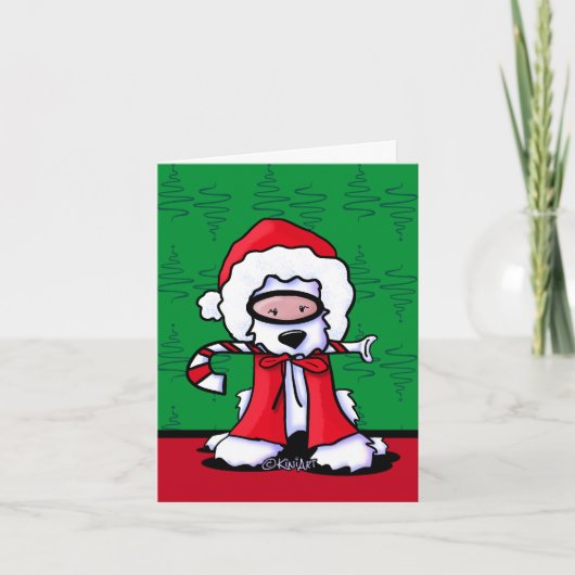 KiniArt Snorkle Westie-kerstKaarten Feestdagen Kaart (Voorkant)