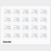 KiniArt Snow Plough Westie Vierkante Sticker (Vel)