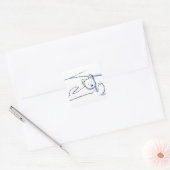 KiniArt Snow Plough Westie Vierkante Sticker (Envelop)