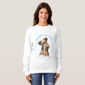 KiniArt Snowy Airredale Terrier sweatshirt (Voorkant volledig)
