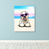 KiniArt Soft Coated Wheaten Terrier Canvas Afdruk (Insitu (Houten vloer))