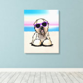 KiniArt Soft Coated Wheaten Terrier Canvas Afdruk (Insitu (Houten vloer))