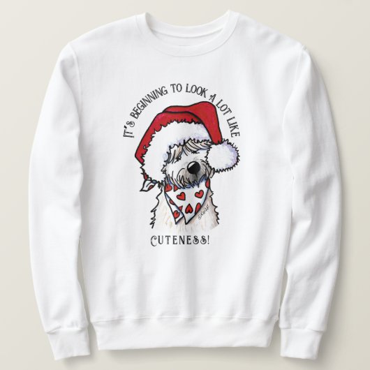 KiniArt Soft Coated Wheatie Kerst T-shirt (Design voorkant)
