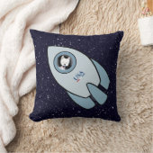 KiniArt Space Rocket Dog Westie Kussen (Deken)
