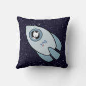 KiniArt Space Rocket Dog Westie Kussen (Achterkant)