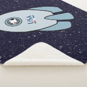 KiniArt Space Rocket Dog Westie Sherpa Blanket Deken (3/4)