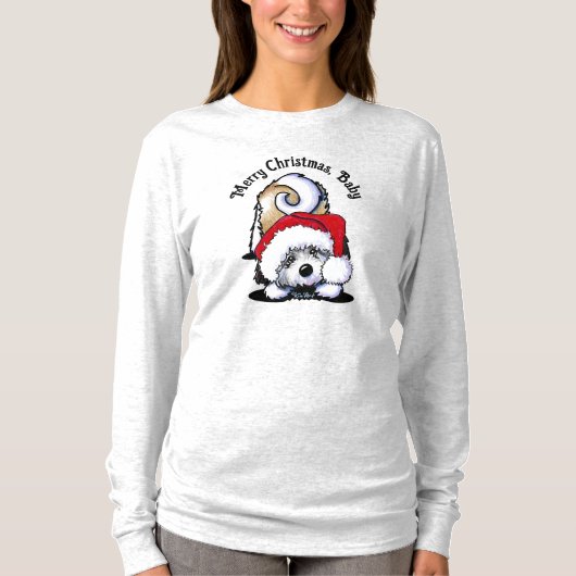 KiniArt Speelse Kerst Havanese T-shirt (Voorkant)