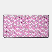 KiniArt Speelse Westies Roze Bureaumat (Voorkant)