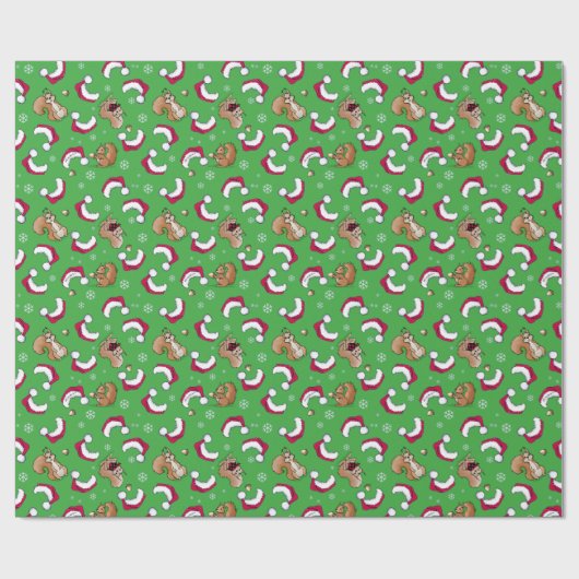 KiniArt Squirrel kerstcadeautje Cadeaupapier (Vlak)