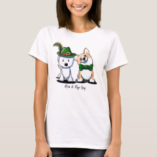 KiniArt St. Paddy's Westie en Corgi T-shirt