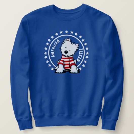 KiniArt Stars en Stripes Westie Sweatshirt (Design voorkant)