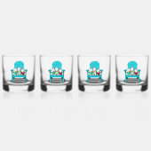 KiniArt Strand Westies Whisky Glas (Voorkant)