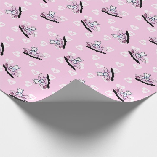 KiniArt Sunday Best Westies Wrapping Paper Cadeaupapier (Hoek)