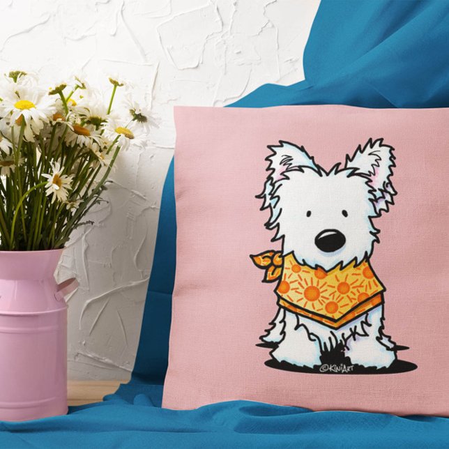 KiniArt Sunshine Westie Kussen (Creator heeft geüpload)