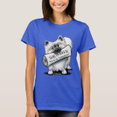 KiniArt Sweet Chester Pom met krant T-shirt (Voorkant)