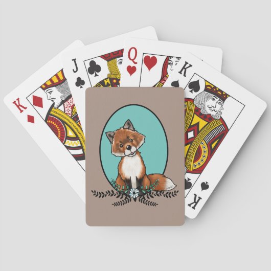 KiniArt Sweet Fox Pokerkaarten (Achterkant)