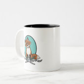 KiniArt Sweet Fox Tweekleurige Koffiemok (Voorkant links)