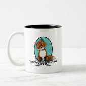 KiniArt Sweet Fox Tweekleurige Koffiemok (Links)