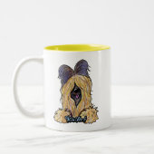 KiniArt Tawny Briard Two-Tone Coffee Mok (Links)