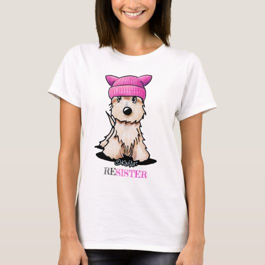 KiniArt Terrier Pink Pet T-shirt (Voorkant)