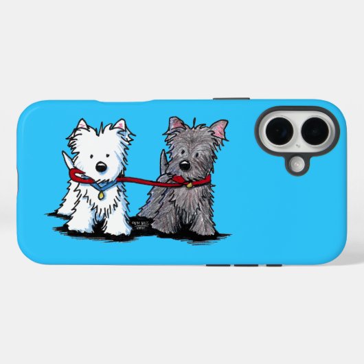 KiniArt Terrier Walkers Case-Mate iPhone Case (Achterkant (horizontaal))