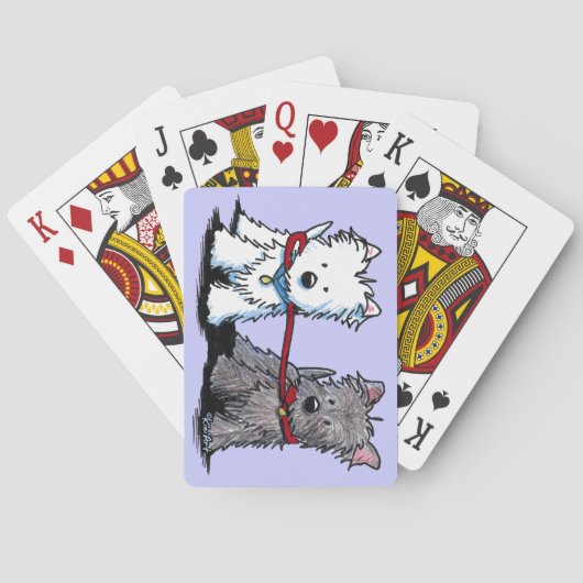 KiniArt Terrier Walking Buddies Pokerkaarten (Achterkant)