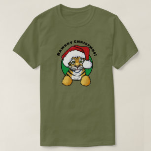 KiniArt Tiger Cub Kerstmis T-shirt