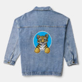 KiniArt Tijgerwelp Denim Jas Jacket (Achterkant)