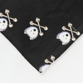 KiniArt Torrid Westie Crossbones Fleece Deken (Hoek)