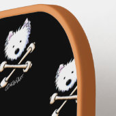 KiniArt Torrid Westie Crossbones Pickleball Paddle (Links Detail)