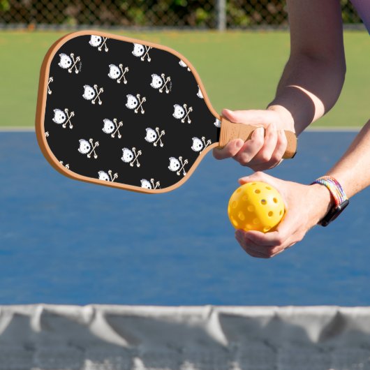 KiniArt Torrid Westie Crossbones Pickleball Paddle (Insitu)