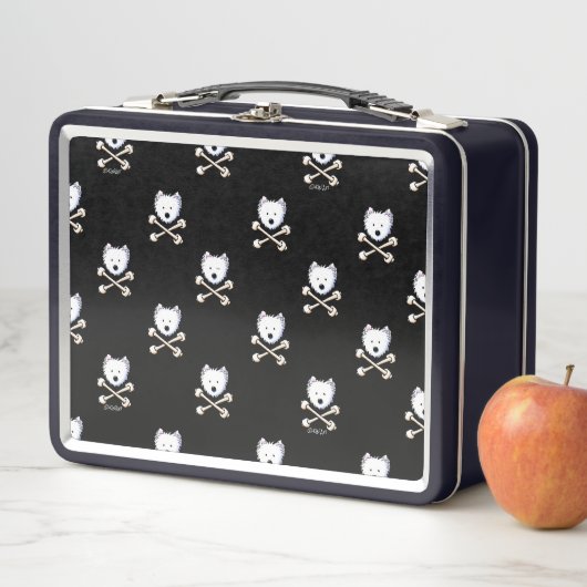 KiniArt Torrid Westies Crossbones Lunchtrommel (In situ)